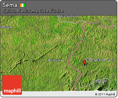Satellite 3D Map of Sema