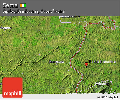 Satellite 3D Map of Sema
