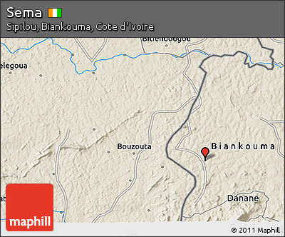 Shaded Relief 3D Map of Sema