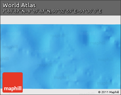 Physical 3D Map of the Area around 8° 2' 17" N, 91° 1' 30" E
