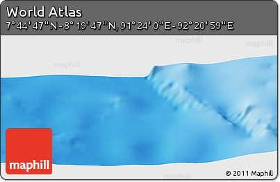 Physical Panoramic Map of the Area around 8° 2' 17" N, 91° 52' 30" E