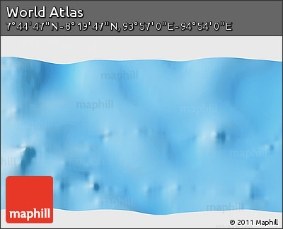 Physical 3D Map of the Area around 8° 2' 17" N, 94° 25' 30" E