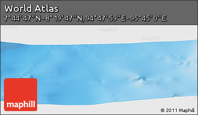 Physical Panoramic Map of the Area around 8° 2' 17" N, 95° 16' 30" E