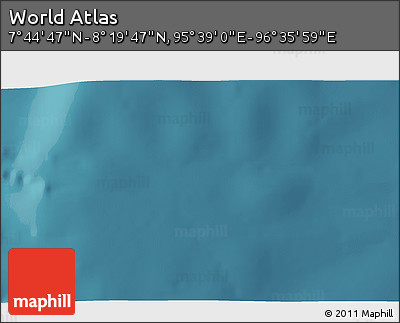 Satellite 3D Map of the Area around 8° 2' 17" N, 96° 7' 30" E