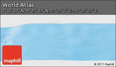 Physical Panoramic Map of the Area around 8° 2' 17" N, 96° 7' 30" E