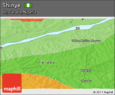 Political Panoramic Map of Shinye