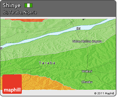Political Panoramic Map of Shinye