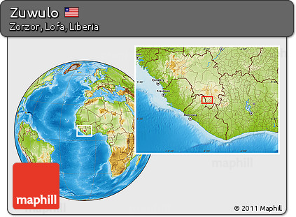 Physical Location Map of Zuwulo