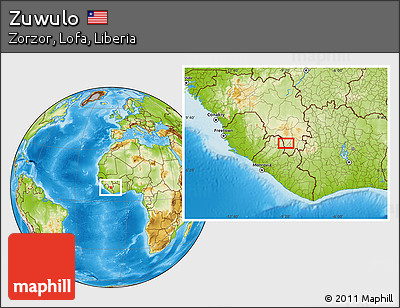 Physical Location Map of Zuwulo