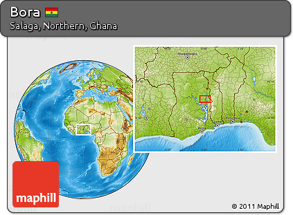 Physical Location Map of Bora