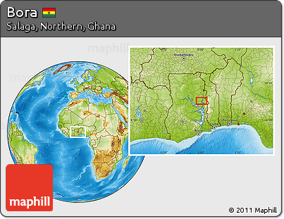Physical Location Map of Bora