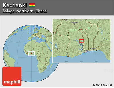 Savanna Style Location Map of Kachanki