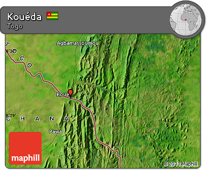 Satellite Map of Kouéda