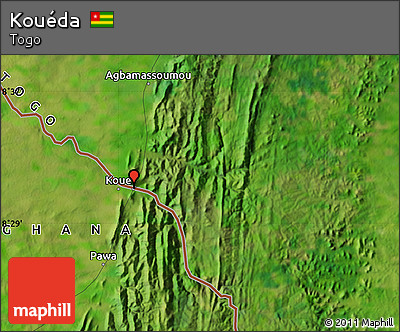 Satellite Map of Kouéda