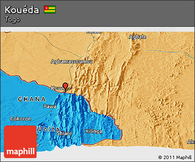 Political Panoramic Map of Kouéda