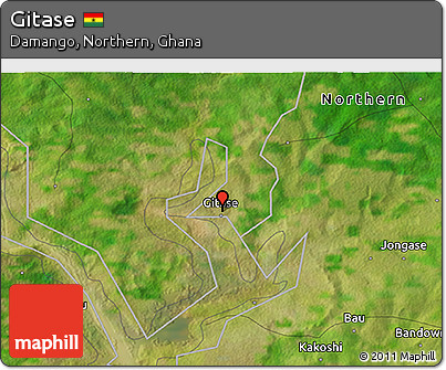 Satellite 3D Map of Gitase