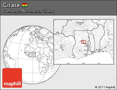Blank Location Map of Gitase