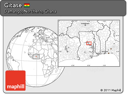 Blank Location Map of Gitase
