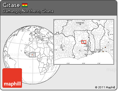 Blank Location Map of Gitase