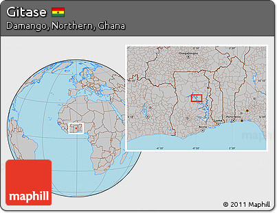 Gray Location Map of Gitase