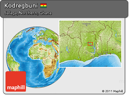 Physical Location Map of Kodregbuni