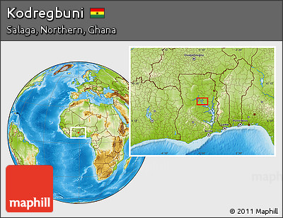 Physical Location Map of Kodregbuni