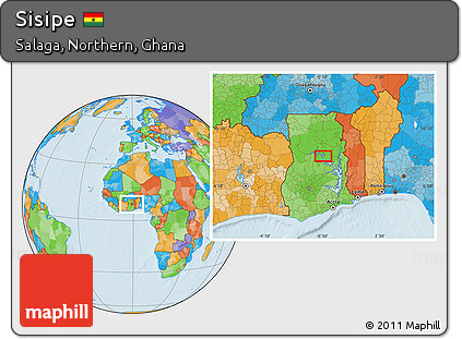 Political Location Map of Sisipe