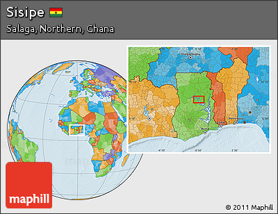 Political Location Map of Sisipe
