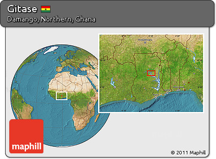 Satellite Location Map of Gitase