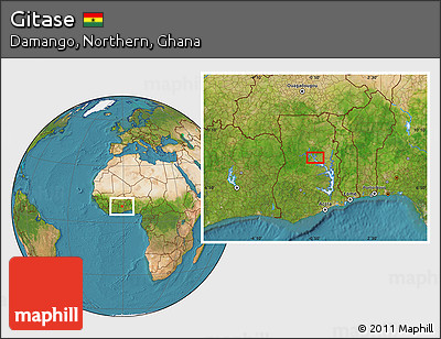 Satellite Location Map of Gitase