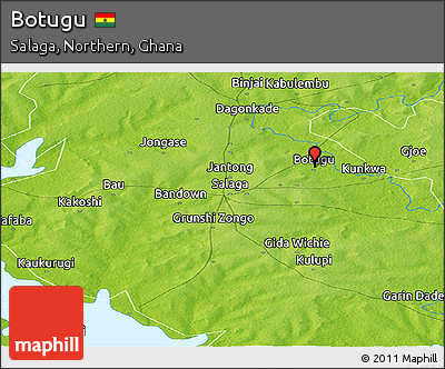 Physical Panoramic Map of Botugu