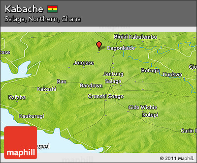 Physical Panoramic Map of Kabache