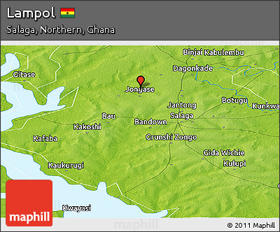 Physical Panoramic Map of Lampol