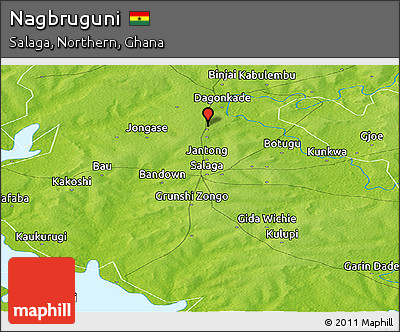 Physical Panoramic Map of Nagbruguni