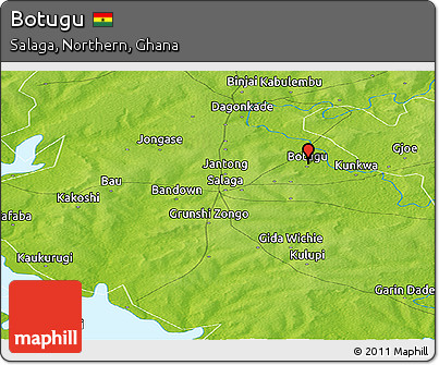 Physical Panoramic Map of Botugu