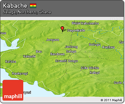 Physical Panoramic Map of Kabache