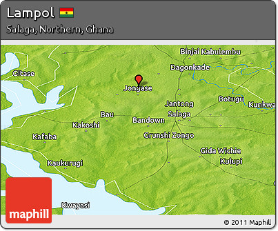 Physical Panoramic Map of Lampol