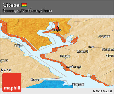 Political Panoramic Map of Gitase
