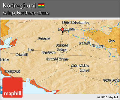 Political Panoramic Map of Kodregbuni
