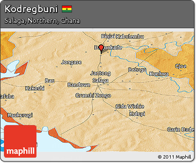 Political Panoramic Map of Kodregbuni