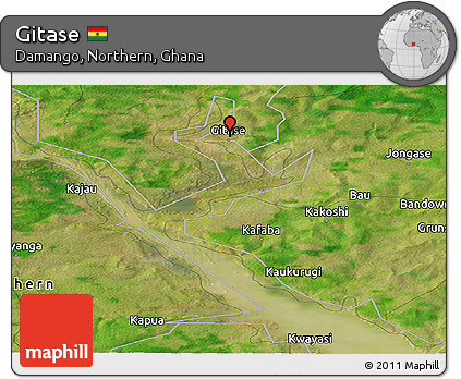 Satellite Panoramic Map of Gitase