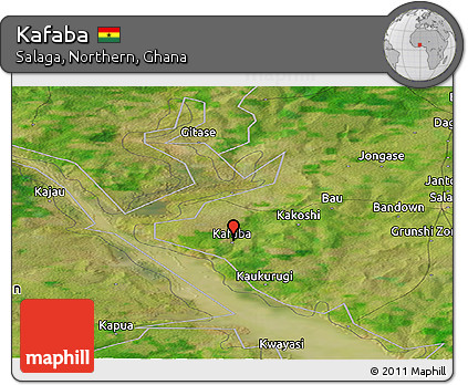 Satellite Panoramic Map of Kafaba