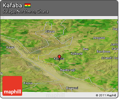 Satellite Panoramic Map of Kafaba