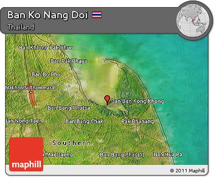 Satellite 3D Map of Ban Ko Nang Doi
