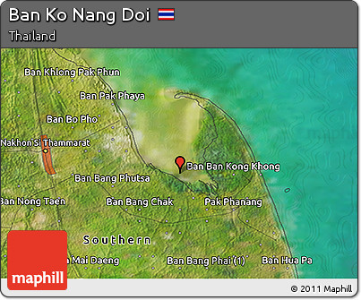 Satellite 3D Map of Ban Ko Nang Doi