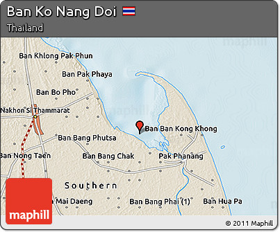 Shaded Relief 3D Map of Ban Ko Nang Doi