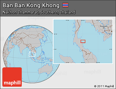 Gray Location Map of Ban Ban Kong Khong