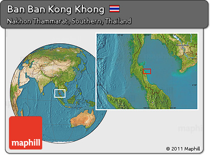 Satellite Location Map of Ban Ban Kong Khong