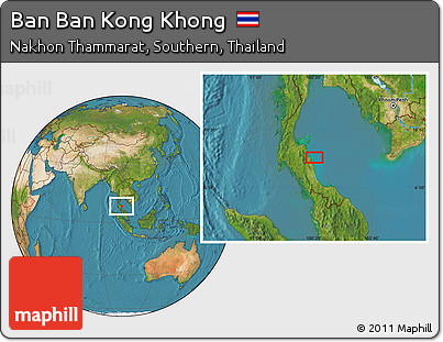 Satellite Location Map of Ban Ban Kong Khong