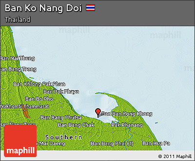 Physical Panoramic Map of Ban Ko Nang Doi
